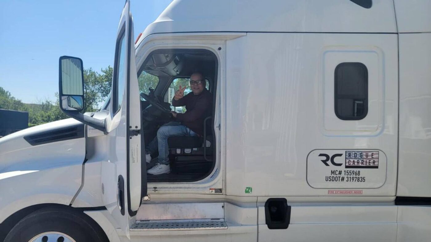 Driver with Rogue Carrier truck